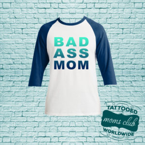 Bad Ass Mom Baseball T-Shirt - Navy